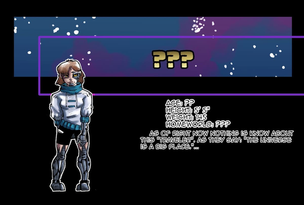 Character card artwork for Gal from D.S.R. Deep Space Rescue.