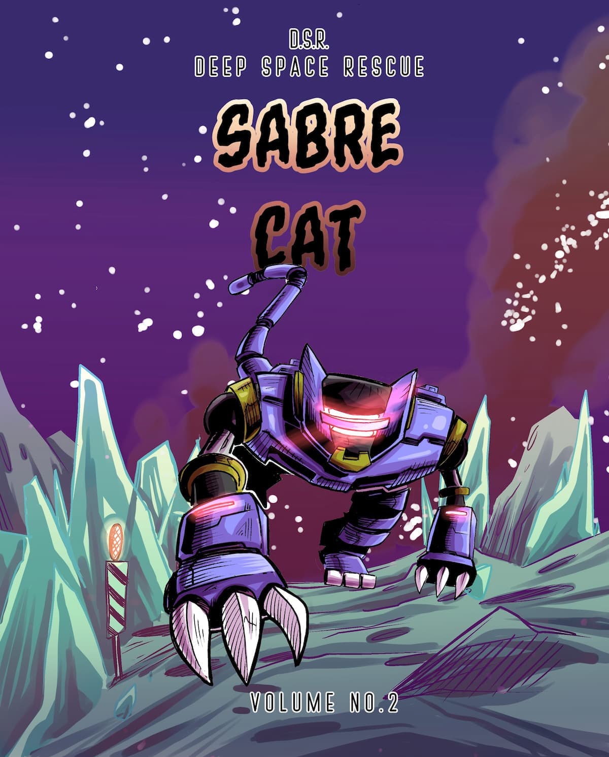 Preview artwork for D.S.R. volume 2 featuring Sabrecat.